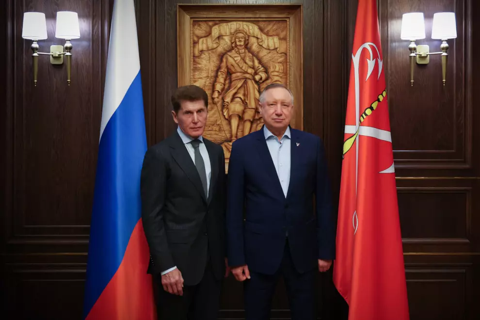 В Смольном состоялась рабочая встреча губернатора Петербурга с губернатором Приморского края