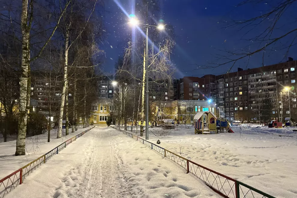 В Колпино завершено строительство наружного освещения