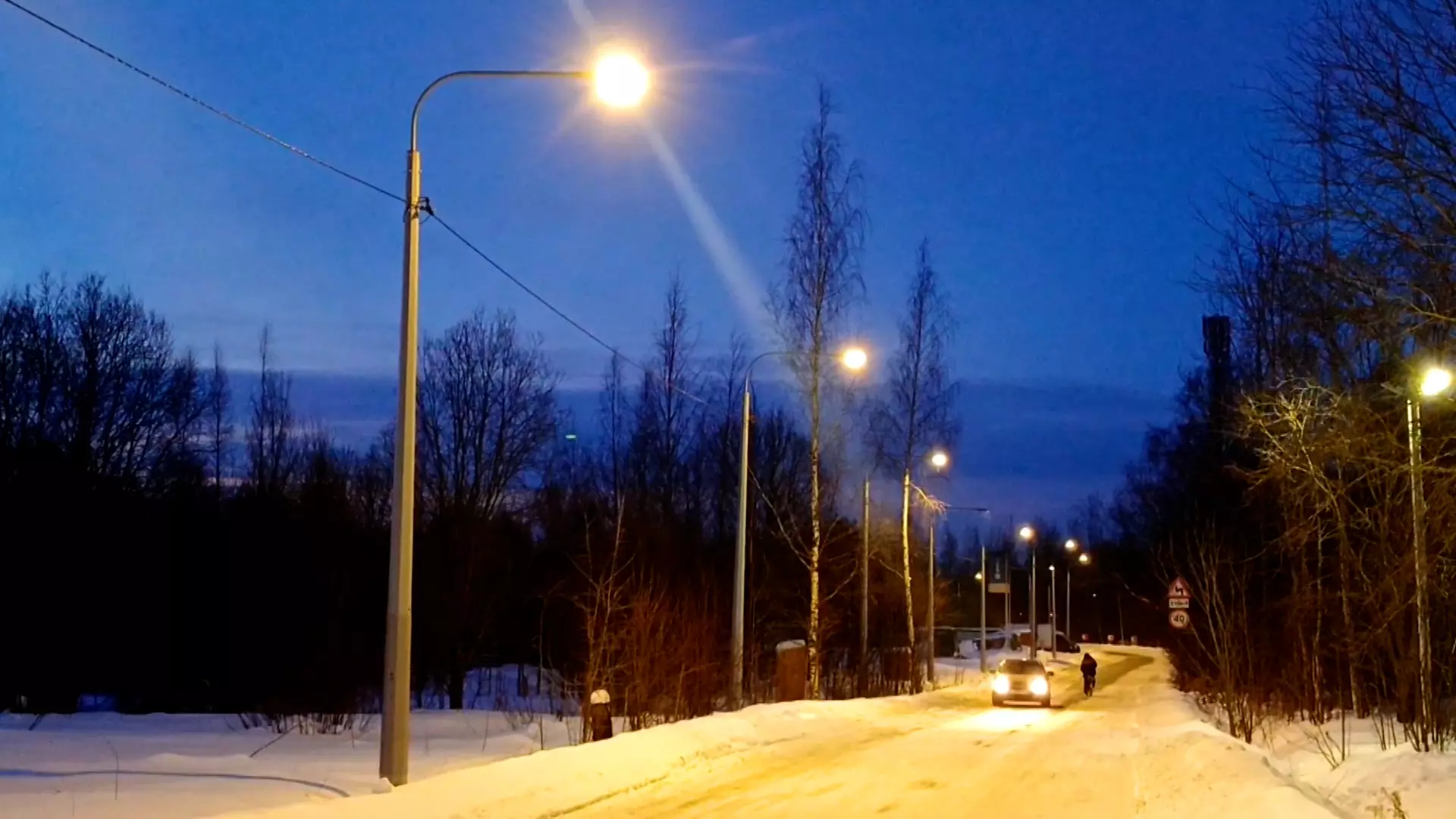 В Пушкинском районе завершено строительство системы наружного освещения