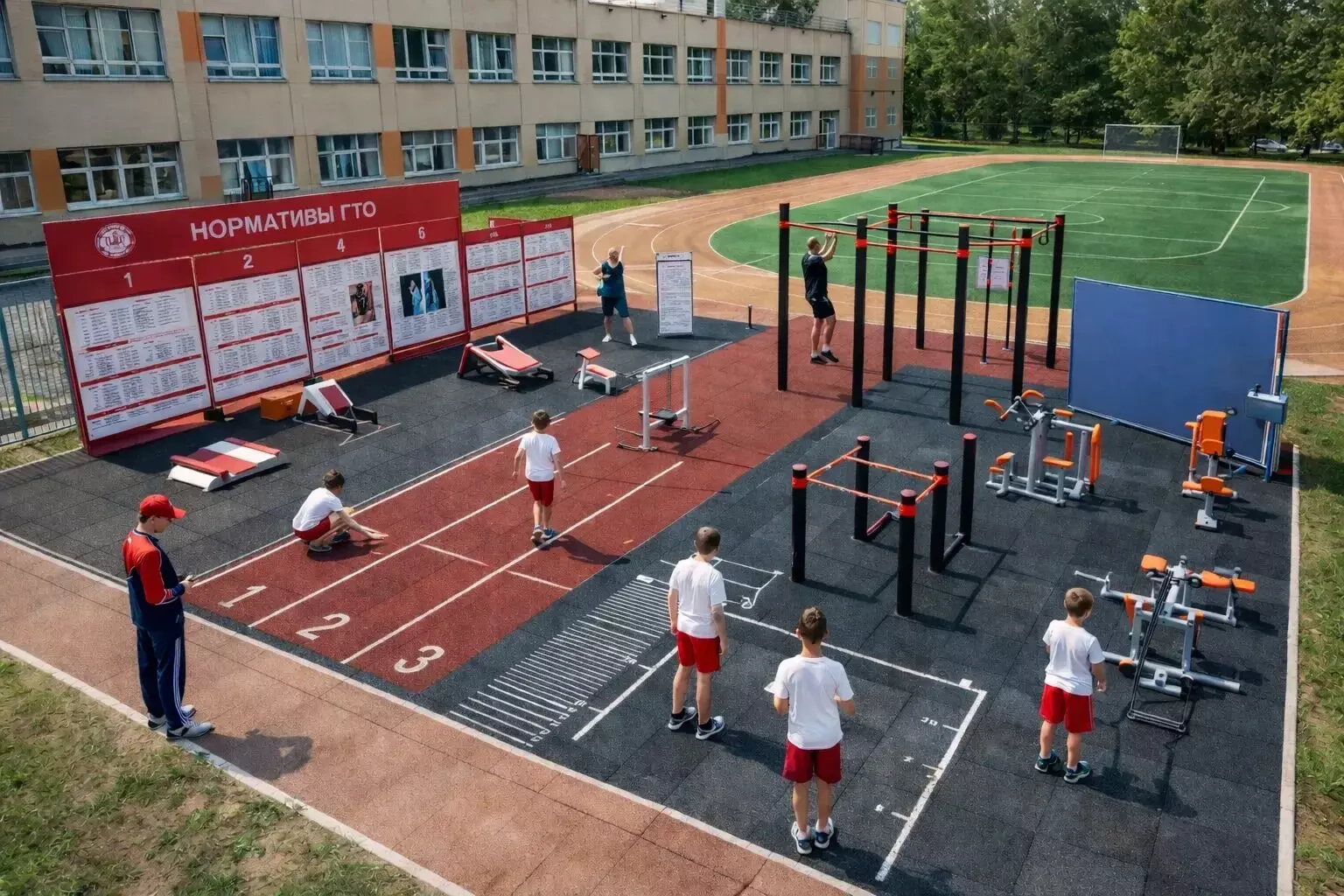 В Красногвардейском районе открыли три обновлённых стадиона